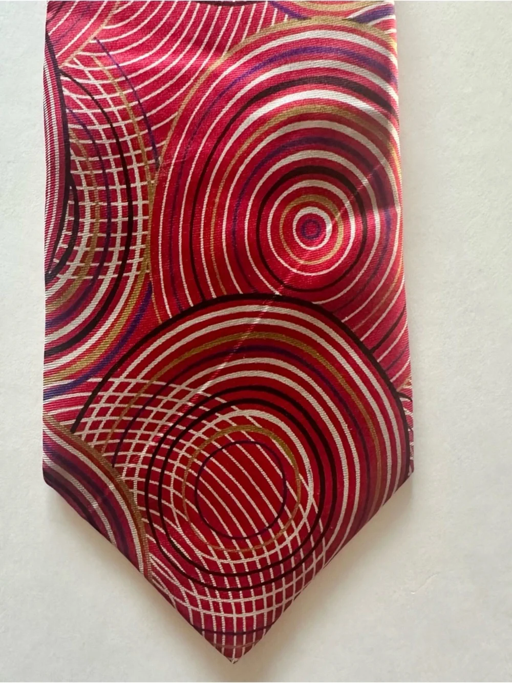 Vintage PIERRE BALMAIN PARIS All Silk Red Classic Tie, 3.75”